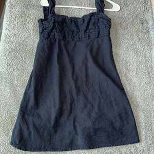 Abercrombie & Fitch Black Womens Linen Dress